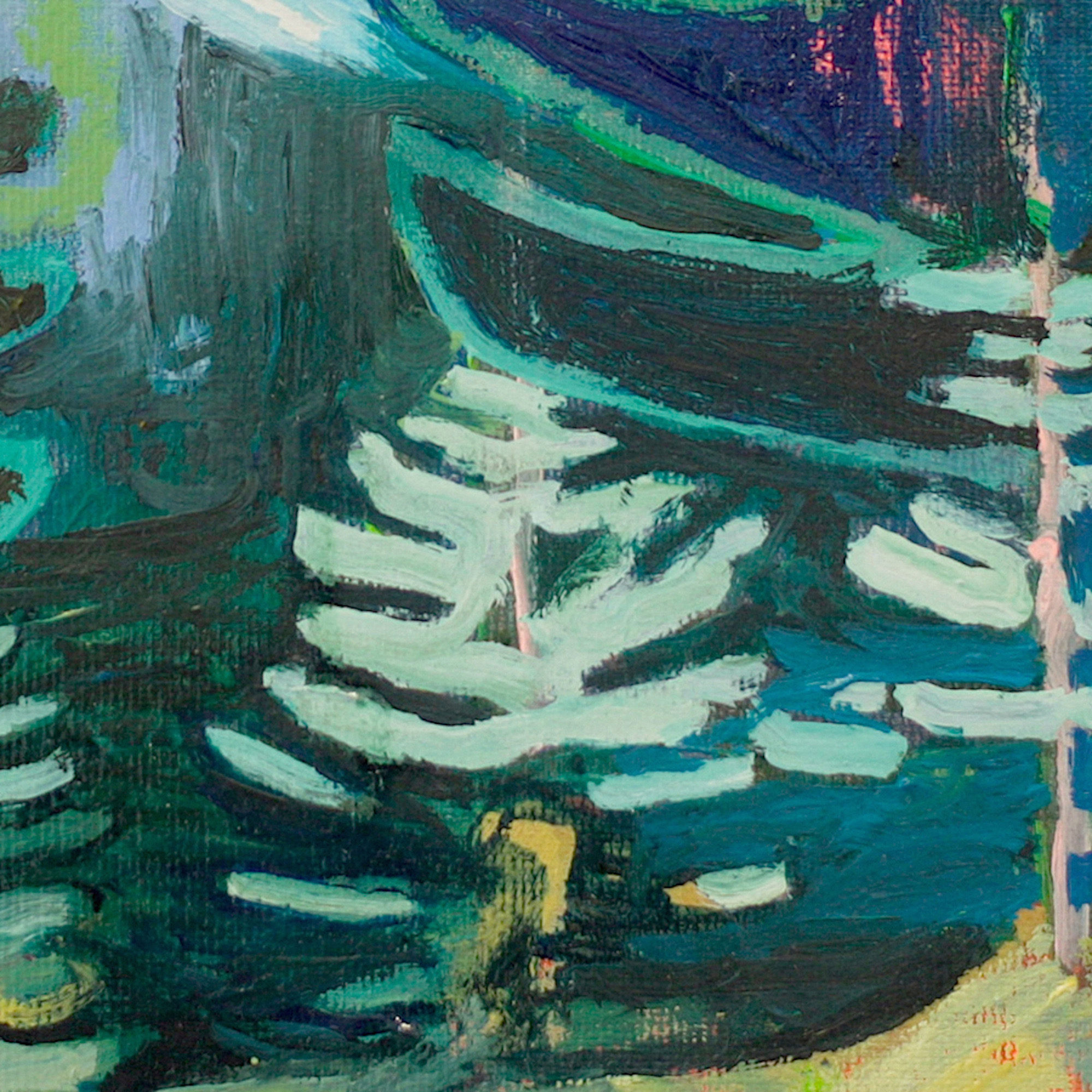 Heartland | Malerier | Rafael Guerrero Céspedes | Beauton Art Gallery malerier, farverige, ekspressionistiske, illustrative, landskab, arkitektur, botanik, hverdagsliv, stemninger, natur, årstider, blå, grønne, grå, neon,  bomuldslærred, olie, arkitektoniske, atmosfære, efterår, smukke, samtidskunst, dansk, mørke, detaljerigt, ekspressionisme, fantasi, skov, vandret, huse, impressionisme, nat, nordisk, udendørs, skandinavisk, sceneri, silhuet, rolige, træer, Køb original kunst og kunstplakater. Malerier, tegninger, limited edition kunsttryk & plakater af dygtige kunstnere.