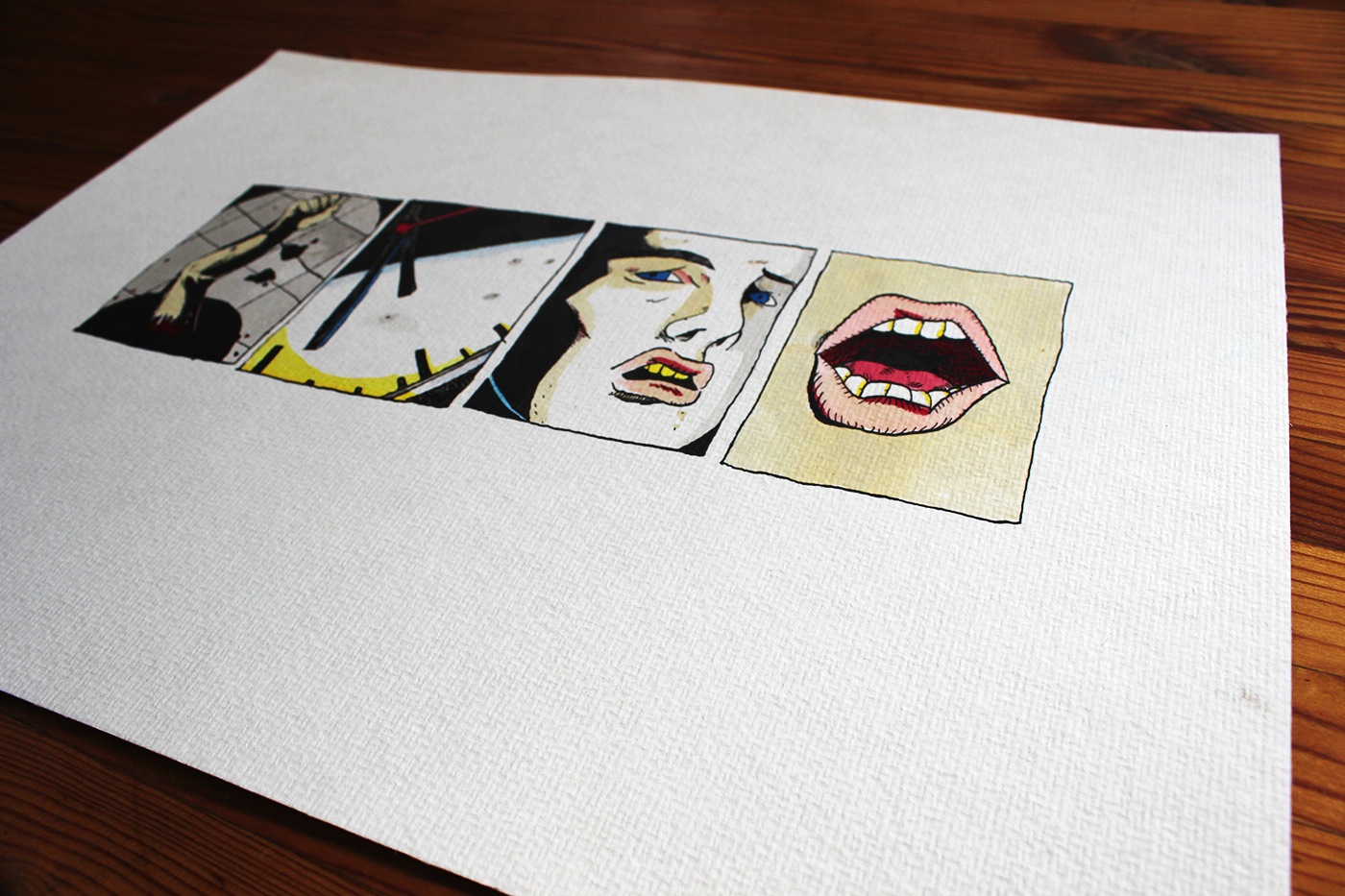 Untitled XXVII | Tegninger | Halfdan Pisket | Beauton Art Gallery tegninger, grafiske, illustrative, pop, portræt, tegneserier, hverdagsliv, stemninger, mennesker, sorte, hvide, gule, blæk, papir, akvarel, samtidskunst, ansigter, moderne, moderne-kunst, skitse, Køb original kunst og kunstplakater. Malerier, tegninger, limited edition kunsttryk & plakater af dygtige kunstnere.