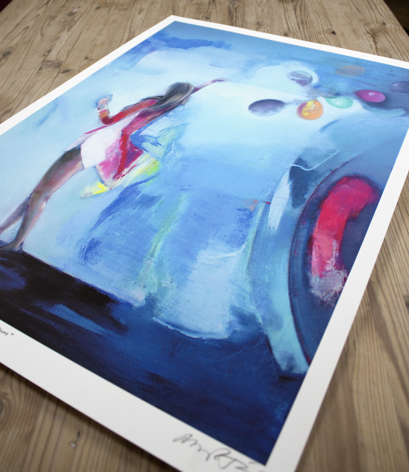 plakater-posters-kunsttryk, giclee-tryk, farverige, børnevenlige, figurative, illustrative, pop, kroppe, bevægelse, mennesker, himmel, blå, røde, papir, samtidskunst, dansk, design, kvindelig, interiør, bolig-indretning, moderne, moderne-kunst, nordisk, fest, plakater, skandinavisk, kvinder, Køb original kunst og kunstplakater. Malerier, tegninger, limited edition kunsttryk & plakater af dygtige kunstnere.