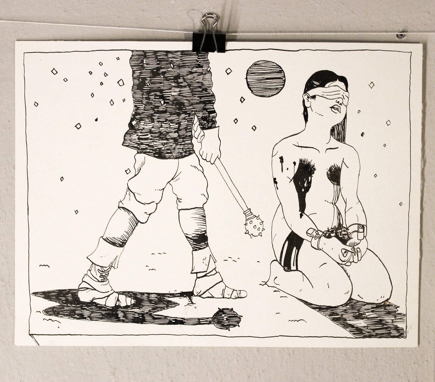 Vinter Illustration IV | Tegninger | Halfdan Pisket | Beauton Art Gallery tegninger, æstetiske, figurative, portræt, surrealistiske, kroppe, seksualitet, sorte, hvide, papir, tusch, mænd, nøgen, Køb original kunst og kunstplakater. Malerier, tegninger, limited edition kunsttryk & plakater af dygtige kunstnere.