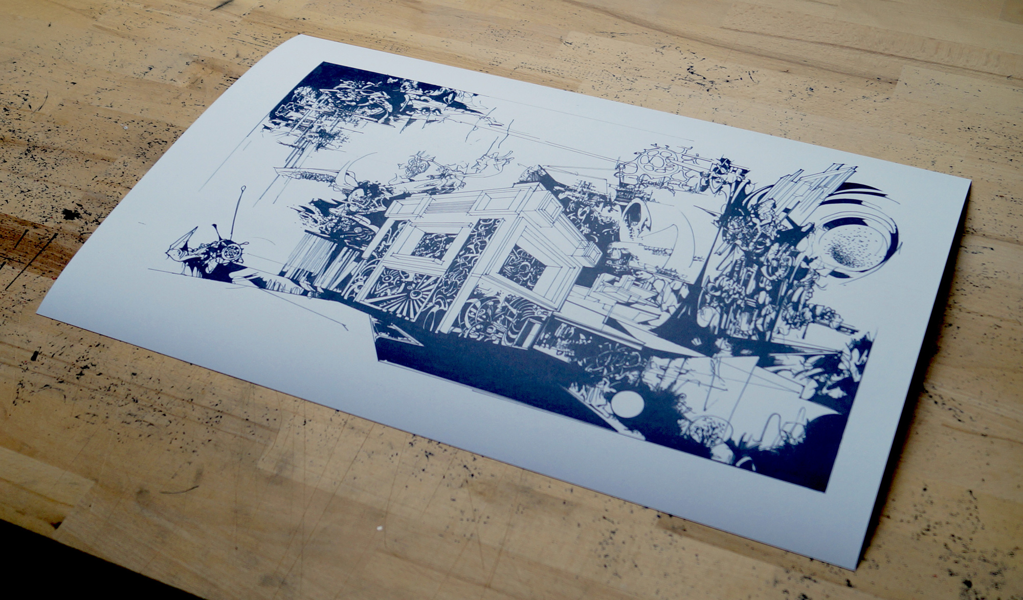 Chambers VI | Plakater-posters-kunsttryk, Giclee-tryk | Ola Juliussen | Beauton Art Gallery plakater-posters-kunsttryk, giclee-tryk, abstrakte, ekspressionistiske, geometriske, landskab, monokrome, surrealistiske, arkitektur, botanik, natur, sorte, hvide, blæk, papir, abstrakte-former, arkitektoniske, sort-hvide, bygninger, interiør, bolig-indretning, moderne, moderne-kunst, skandinavisk, Køb original kunst og kunstplakater. Malerier, tegninger, limited edition kunsttryk & plakater af dygtige kunstnere.