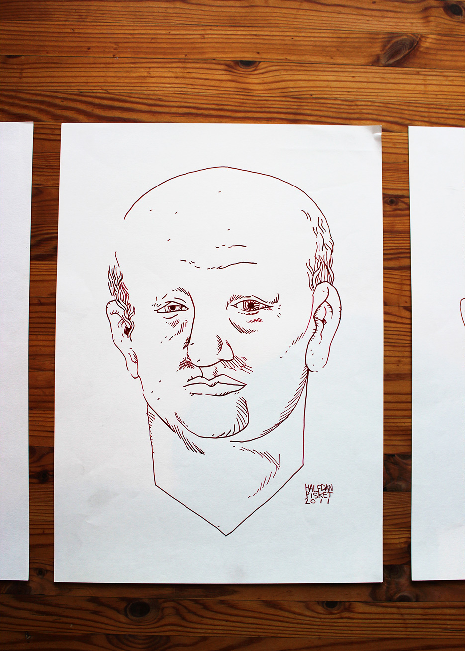 Uden Titel VIII | Tegninger | Halfdan Pisket | Beauton Art Gallery tegninger, illustrative, portræt, surrealistiske, stemninger, mennesker, seksualitet, sorte, grå, hvide, artliner, papir, tusch, ansigter, Køb original kunst og kunstplakater. Malerier, tegninger, limited edition kunsttryk & plakater af dygtige kunstnere.