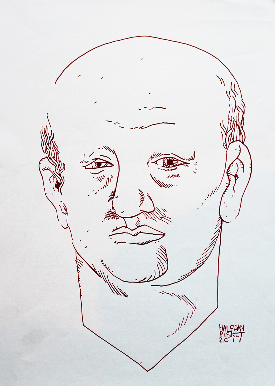 Uden Titel VIII | Tegninger | Halfdan Pisket | Beauton Art Gallery tegninger, illustrative, portræt, surrealistiske, stemninger, mennesker, seksualitet, sorte, grå, hvide, artliner, papir, tusch, ansigter, Køb original kunst og kunstplakater. Malerier, tegninger, limited edition kunsttryk & plakater af dygtige kunstnere.