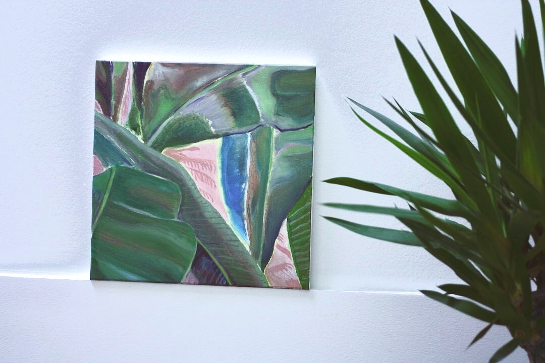 Selva | Malerier | Rafael Guerrero Céspedes | Beauton Art Gallery malerier, æstetiske, farverige, figurative, still-life, botanik, stemninger, natur, årstider, brune, grønne, pink, turkise,  bomuldslærred, olie, smukke, samtidskunst, københavn, dansk, dag, dekorative, detaljerigt, blomster, skov, have, moderne-kunst, naturlig, naturealistiske, nordisk, skandinavisk, forår, firkantet, Køb original kunst og kunstplakater. Malerier, tegninger, limited edition kunsttryk & plakater af dygtige kunstnere.