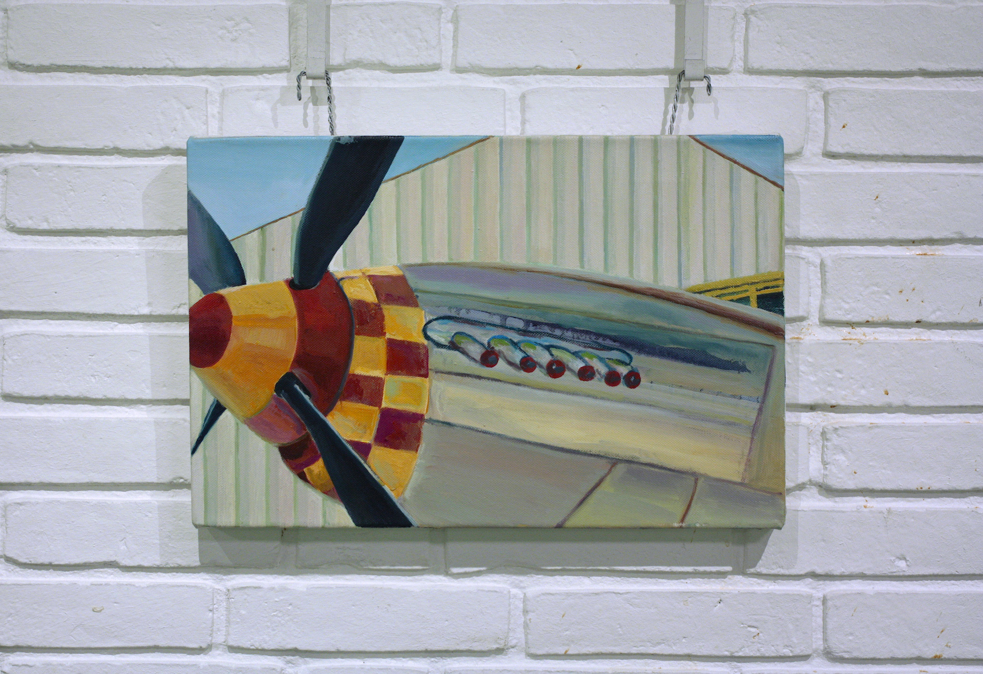 Nooky Booky | Malerier | Rafael Guerrero Céspedes | Beauton Art Gallery malerier, farverige, børnevenlige, figurative, pop, børn, bevægelse, himmel, sport, teknologi, transportmidler, beige, blå, røde, gule,  bomuldslærred, olie, fly, flyvemaskiner, sjove, drenge, samtidskunst, sød, dekorative, design, spil, vandret, ikoner, kærlighed, moderne, moderne-kunst, naive, udendørs, pop-art, flotte, realisme, retro, sceneri, sol, teenage, vintage, Køb original kunst og kunstplakater. Malerier, tegninger, limited edition kunsttryk & plakater af dygtige kunstnere.