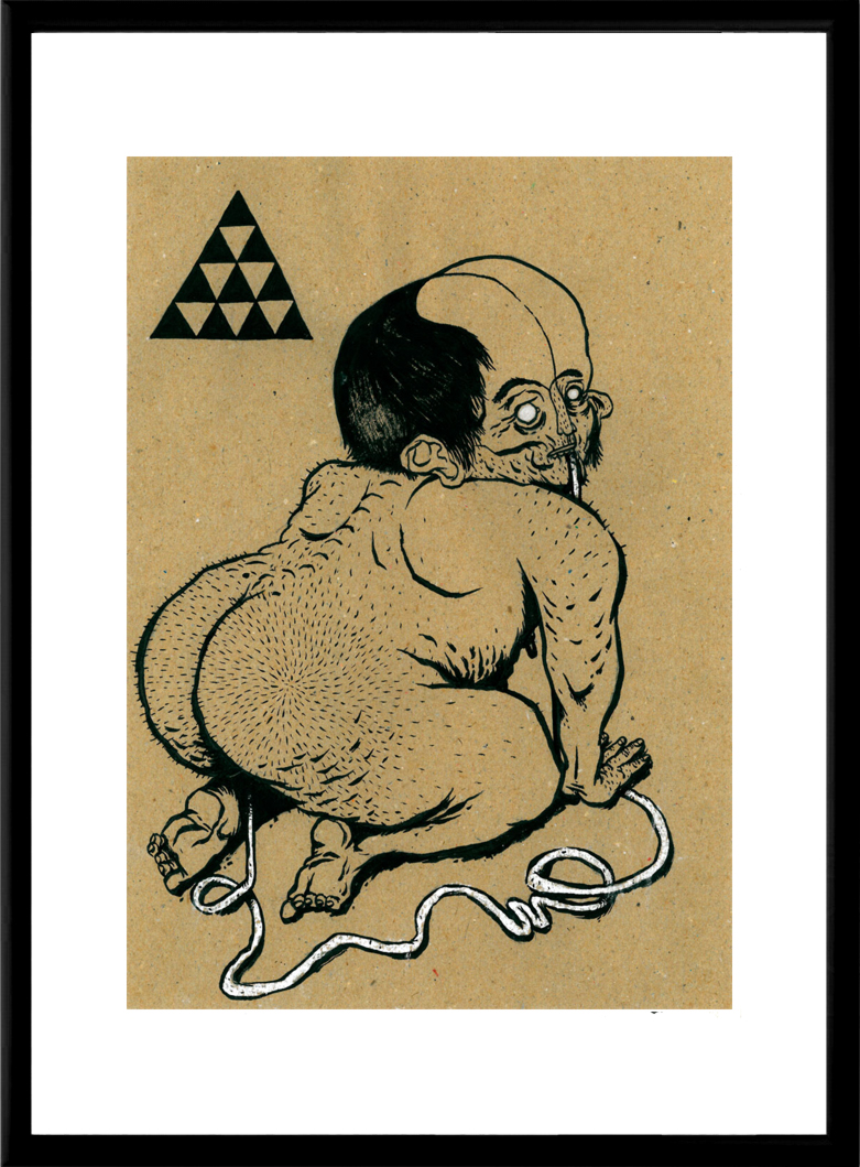 tegninger, æstetiske, figurative, pop, portræt, humor, mønstre, seksualitet, beige, sorte, hvide, papir, tusch, abstrakte-former, sjove, nøgen, Køb original kunst og kunstplakater. Malerier, tegninger, limited edition kunsttryk & plakater af dygtige kunstnere.