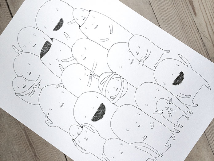 tegninger, dyr, børnevenlige, grafiske, monokrome, pop, tegneserier, humor, kæledyr, sorte, hvide, artliner, papir, sjove, københavn, dansk, dekorative, design, interiør, bolig-indretning, nordisk, skandinavisk, street-art, Køb original kunst og kunstplakater. Malerier, tegninger, limited edition kunsttryk & plakater af dygtige kunstnere.