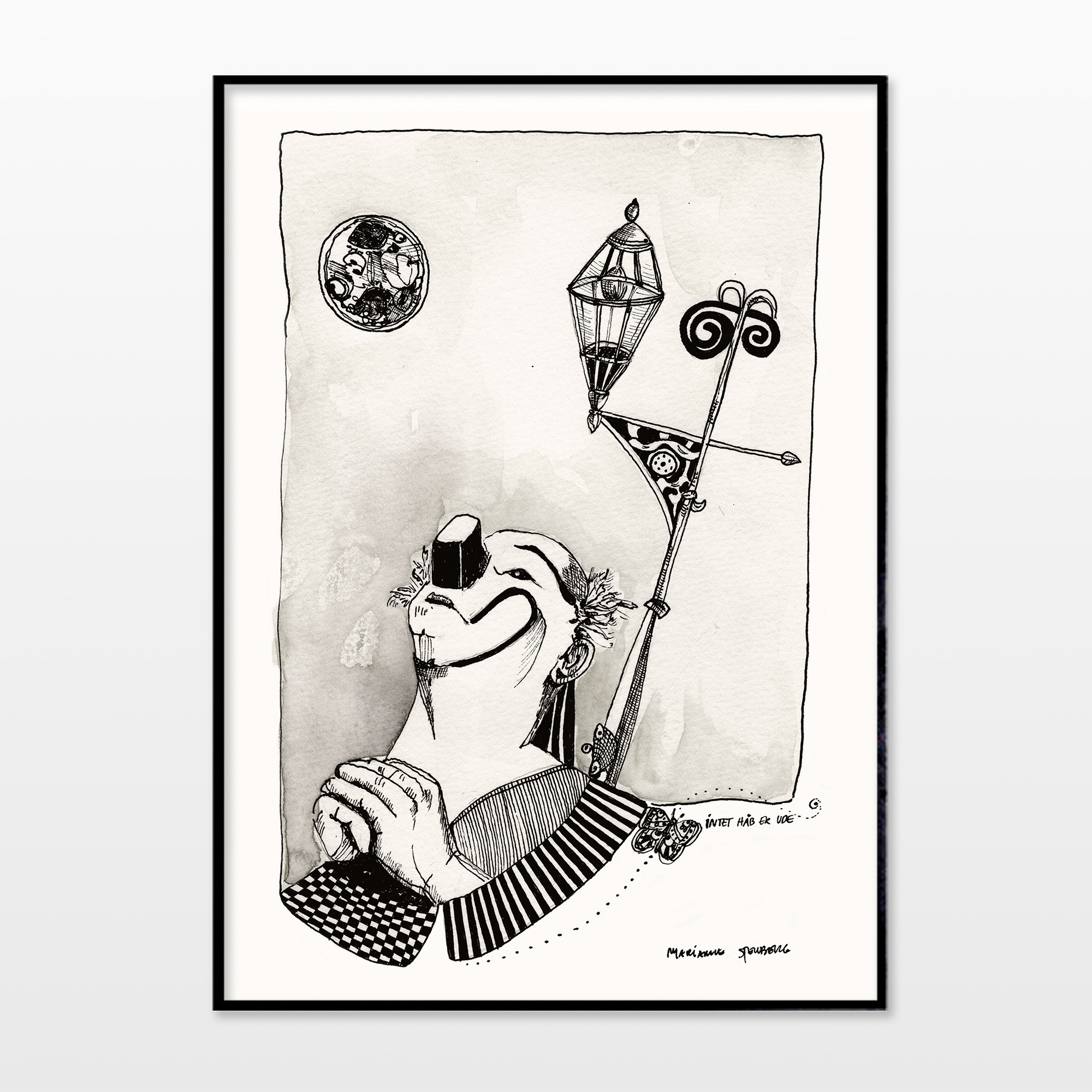 tegninger, æstetiske, ekspressionistiske, figurative, illustrative, monokrome, stemninger, mennesker, sorte, grå, hvide, blæk, papir, kalligrafi, samtidskunst, dansk, dekorative, design, interiør, bolig-indretning, moderne, moderne-kunst, nordisk, skandinavisk, Køb original kunst og kunstplakater. Malerier, tegninger, limited edition kunsttryk & plakater af dygtige kunstnere.