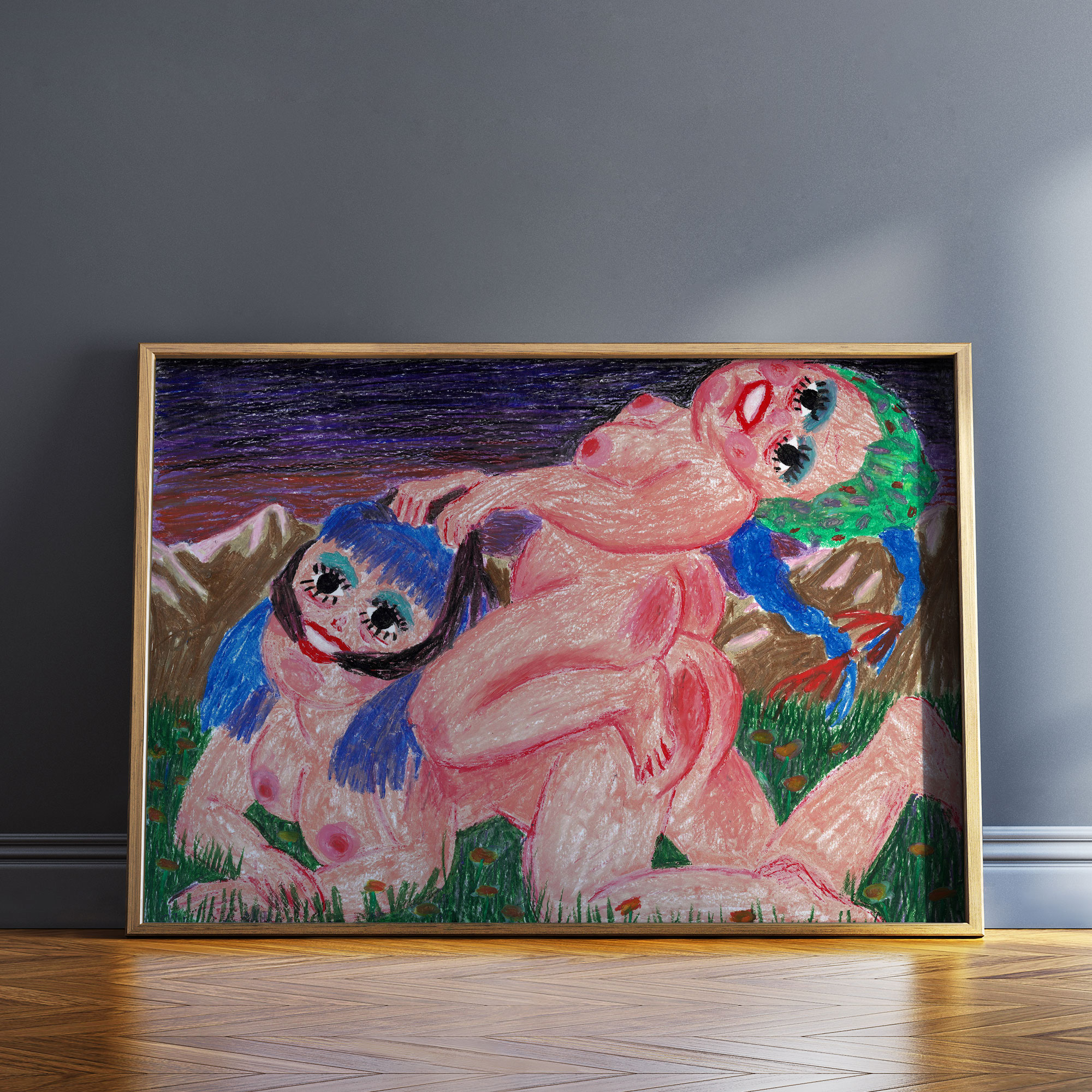 kunsttryk, tegninger, gicleé, farverige, kroppe, humor, stemninger, mennesker, seksualitet, pastel, blæk, papir, sjove, samtidskunst, dansk, erotiske, kvindelig, feminist, interiør, bolig-indretning, moderne, moderne-kunst, nordisk, nøgen, seksuel, teenage, underlig, kvinder, Køb original kunst og kunstplakater. Malerier, tegninger, limited edition kunsttryk & plakater af dygtige kunstnere.