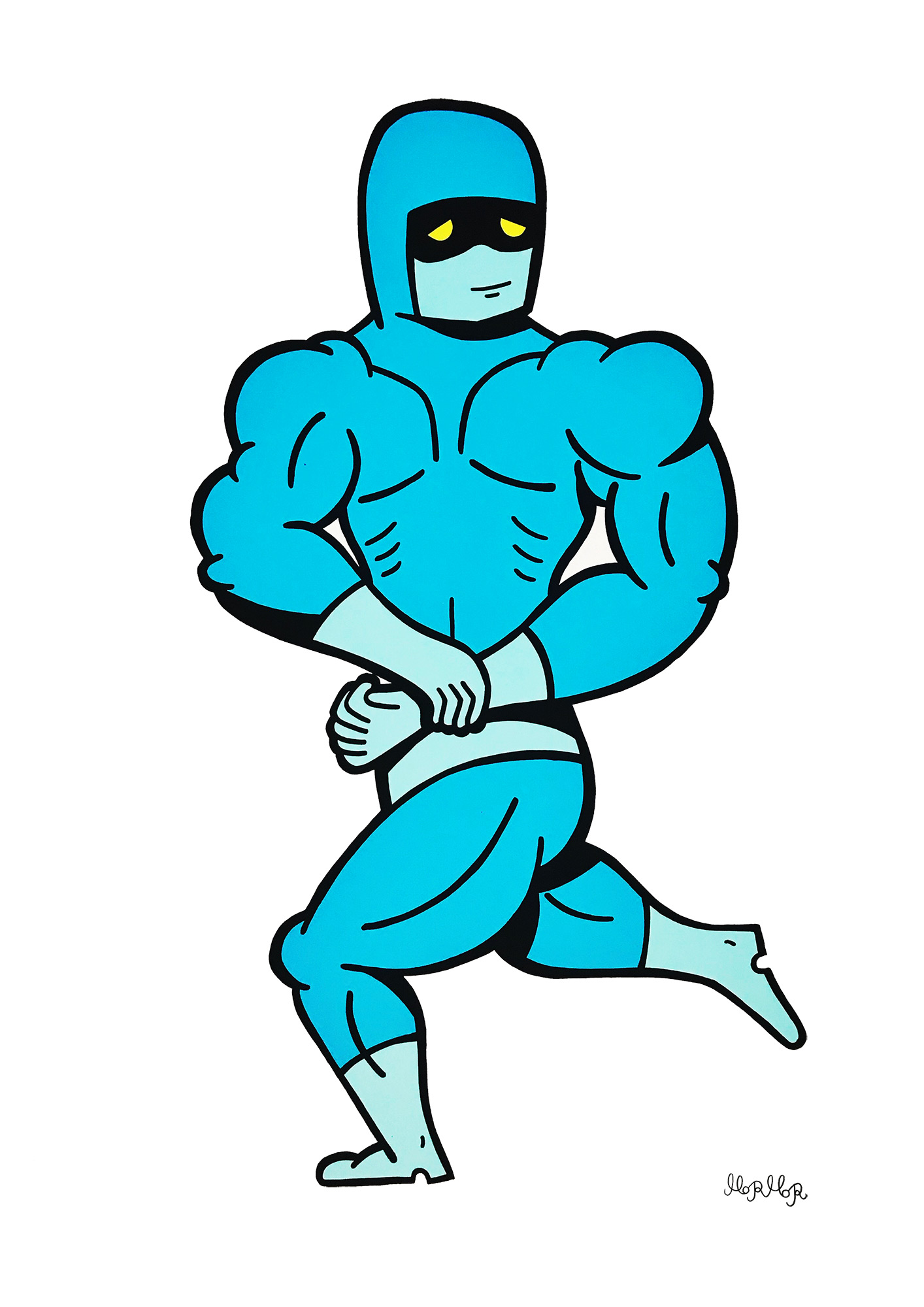 Hero | Kunsttryk, Gicleé | Mormor | Beauton Art Gallery kunsttryk, gicleé, børnevenlige, illustrative, pop, tegneserier, humor, mennesker, blå, hvide, blæk, papir, sjove, kendte-personer, samtidskunst, dansk, dekorative, design, interiør, bolig-indretning, moderne, moderne-kunst, nordisk, skandinavisk, Køb original kunst og kunstplakater. Malerier, tegninger, limited edition kunsttryk & plakater af dygtige kunstnere.