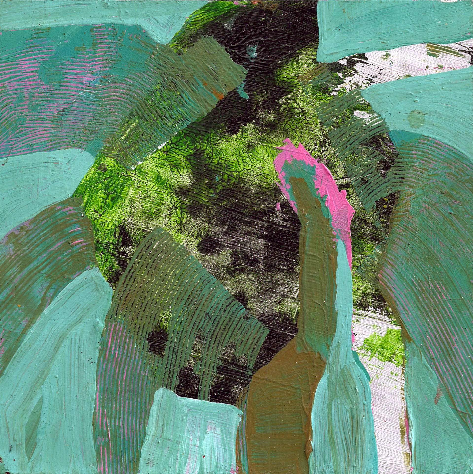 Abstrakt Juice | Malerier | Piotr Dudek | Beauton Art Gallery malerier, abstrakte, farverige, bevægelse, sorte, grønne, turkise, akryl, papir,  bomuldslærred, olie, abstrakte-former, dansk, dekorative, design, skov, interiør, bolig-indretning, nordisk, planter, skandinavisk, former, levende, Køb original kunst og kunstplakater. Malerier, tegninger, limited edition kunsttryk & plakater af dygtige kunstnere.