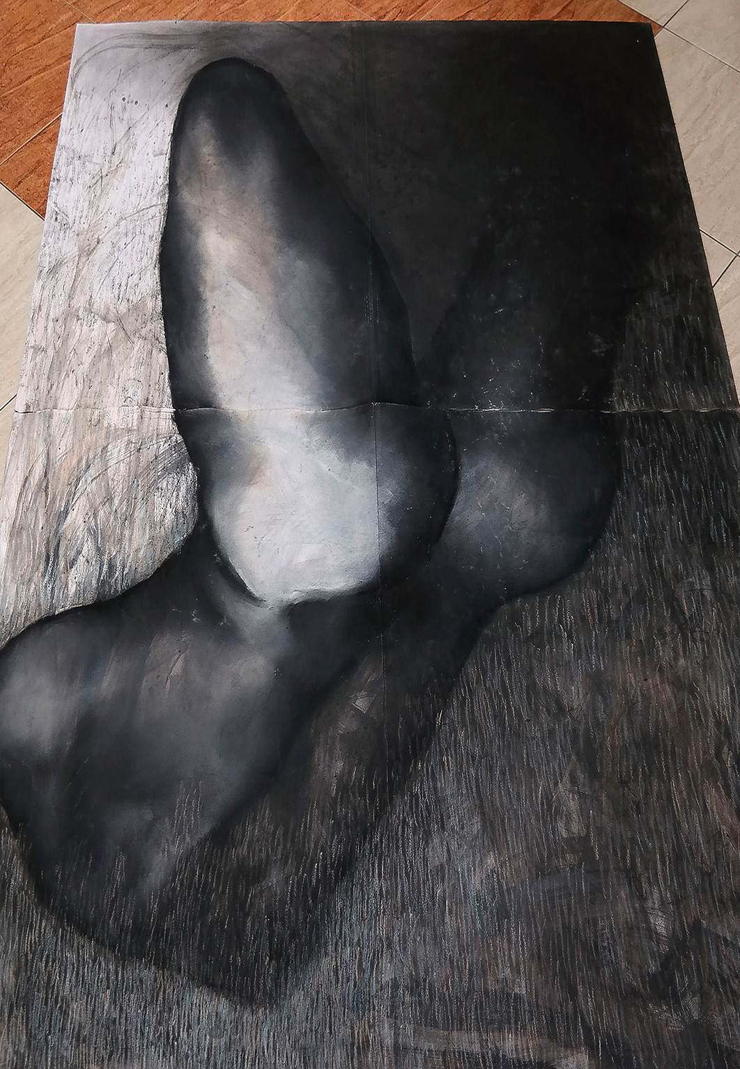 tegninger, æstetiske, figurative, portræt, kroppe, seksualitet, sorte, blå, hvide, akryl, kul, papir, abstrakte-former, nøgenhed, Køb original kunst af den højeste kvalitet. Malerier, tegninger, limited edition kunsttryk & plakater af dygtige kunstnere.