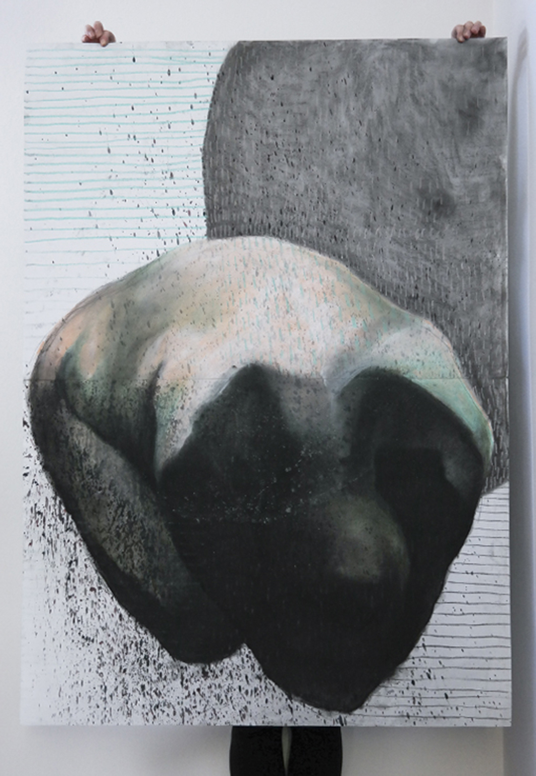 Pray II | Tegninger | Zuzanna Sitarska | Beauton Art Gallery tegninger, abstrakte, æstetiske, figurative, portræt, seksualitet, sorte, grå, hvide, akryl, kul, papir, abstrakte-former, smukke, samtidskunst, dansk, dekorative, design, interiør, bolig-indretning, moderne, moderne-kunst, nordisk, nøgen, flotte, skandinavisk, Køb original kunst og kunstplakater. Malerier, tegninger, limited edition kunsttryk & plakater af dygtige kunstnere.