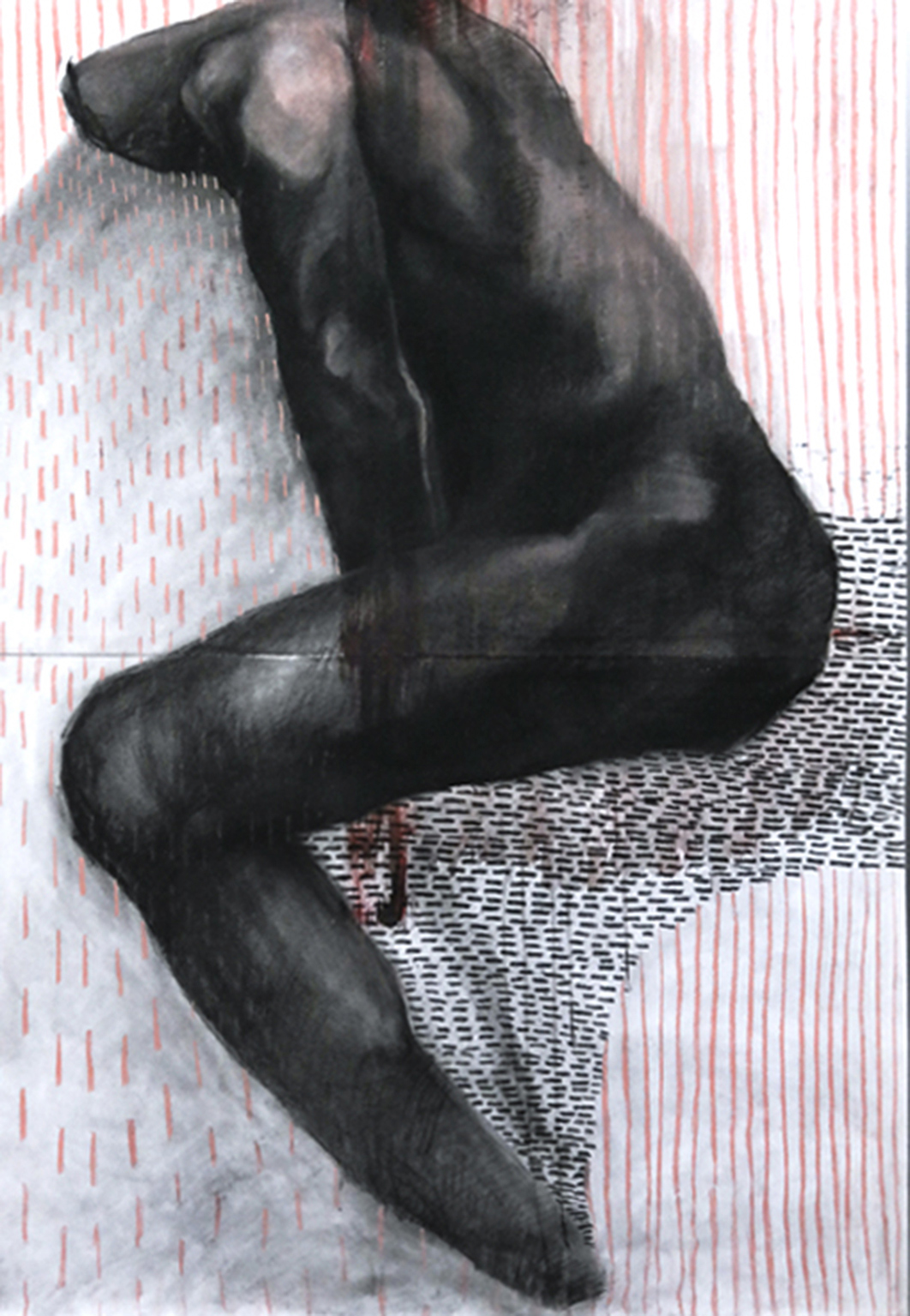 Pray V | Tegninger, Malerier | Zuzanna Sitarska | Beauton Art Gallery tegninger, malerier, abstrakte, figurative, illustrative, portræt, kroppe, mønstre, sorte, pink, røde, hvide, akryl, kul, papir, abstrakte-former, smukke, samtidskunst, dekorative, design, interiør, bolig-indretning, moderne, moderne-kunst, nordisk, nøgen, flotte, skandinavisk, Køb original kunst og kunstplakater. Malerier, tegninger, limited edition kunsttryk & plakater af dygtige kunstnere.