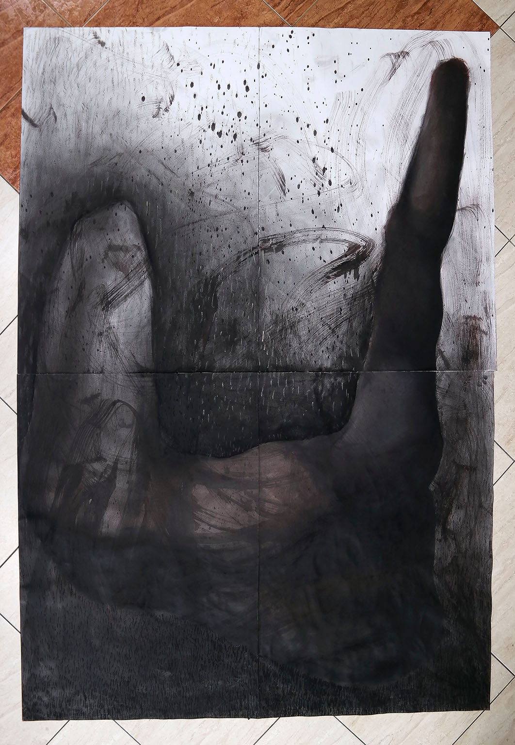 Ikarus 9 - 140cm x 200cm original illustration af kunstner Zuzanna Sitarska kunstgalleri. kunstværker. online kunst. kunstner. original kunst print og malerier af kunstneren Zuzanna Sitarska