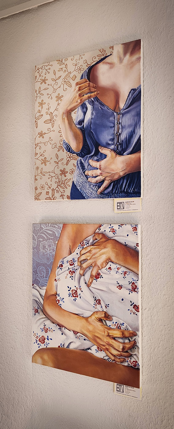 malerier, farverige, figurative, pop, kroppe, mønstre, mennesker, seksualitet, beige, blå, guld, pastel, røde,  bomuldslærred, olie, smukke, tøj, samtidskunst, dekorative, erotiske, kvindelig, feminist, interiør, bolig-indretning, moderne, moderne-kunst, realisme, romantiske, kvinder, Køb original kunst og kunstplakater. Malerier, tegninger, limited edition kunsttryk & plakater af dygtige kunstnere.