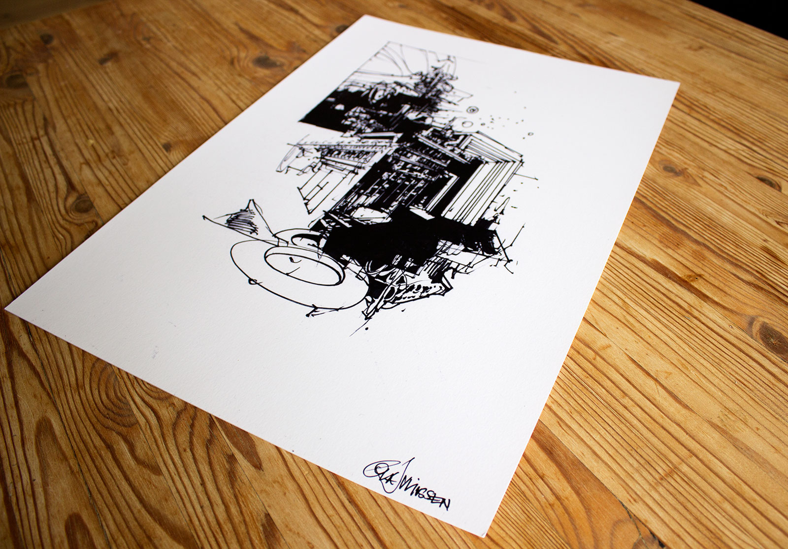 Arkitektoniske Tegninger #2 | Kunsttryk, Gliceé | Ola Juliussen | Beauton Art Gallery kunsttryk, gliceé, abstrakte, geometriske, monokrome, arkitektur, mønstre, sorte, hvide, blæk, papir, abstrakte-former, arkitektoniske, sort-hvide, bygninger, Køb original kunst af den højeste kvalitet. Malerier, tegninger, limited edition kunsttryk & plakater af dygtige kunstnere.