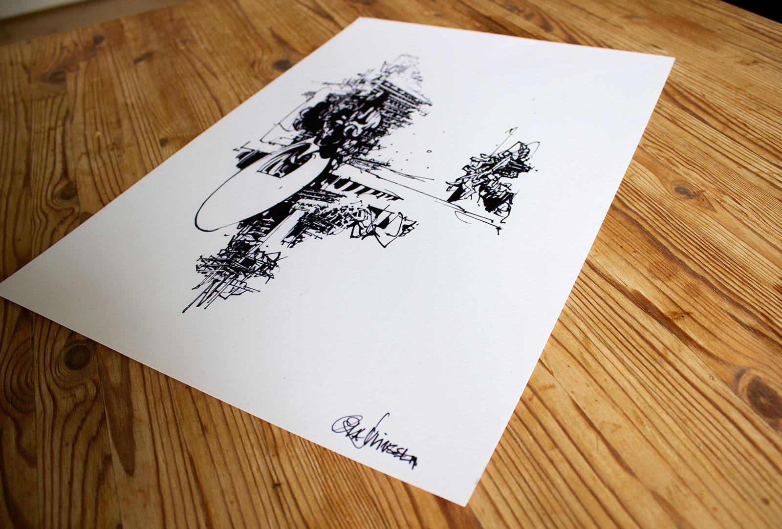 Arkitektoniske Tegninger #3 | Plakater-posters-kunsttryk, Giclee-tryk | Ola Juliussen | Beauton Art Gallery plakater-posters-kunsttryk, giclee-tryk, abstrakte, geometriske, monokrome, arkitektur, mønstre, sorte, hvide, blæk, papir, abstrakte-former, arkitektoniske, sort-hvide, bygninger, Køb original kunst og kunstplakater. Malerier, tegninger, limited edition kunsttryk & plakater af dygtige kunstnere.