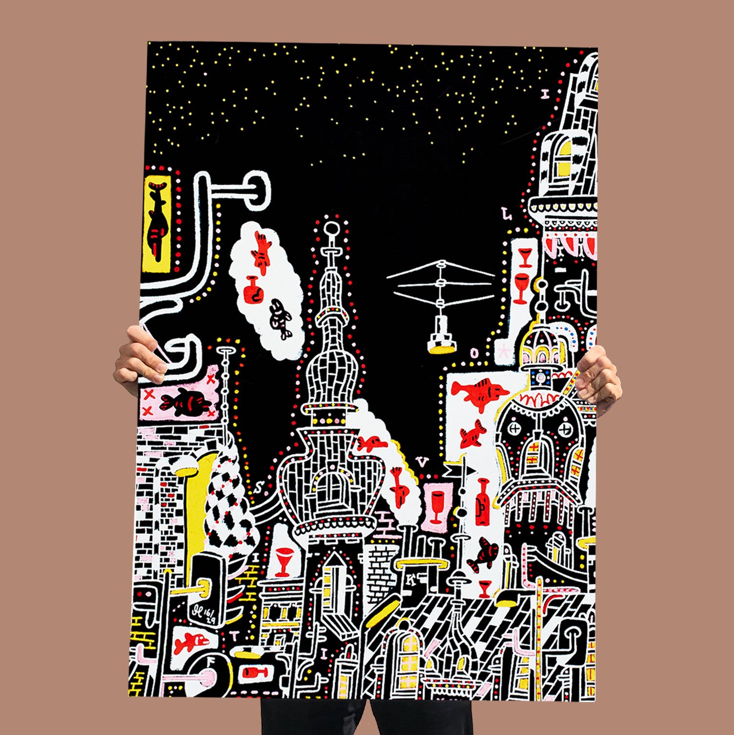Big Tivoli | Plakater-posters-kunsttryk, Giclee-tryk | Mormor | Beauton Art Gallery plakater-posters-kunsttryk, giclee-tryk, farverige, børnevenlige, figurative, illustrative, pop, arkitektur, tegneserier, humor, sejlads, vilde-dyr, sorte, røde, hvide, blæk, papir, sjove, smukke, både, bygninger, forretning, byer, samtidskunst, københavn, sød, design, fisk, interiør, bolig-indretning, nordisk, skandinavisk, Køb original kunst og kunstplakater. Malerier, tegninger, limited edition kunsttryk & plakater af dygtige kunstnere.