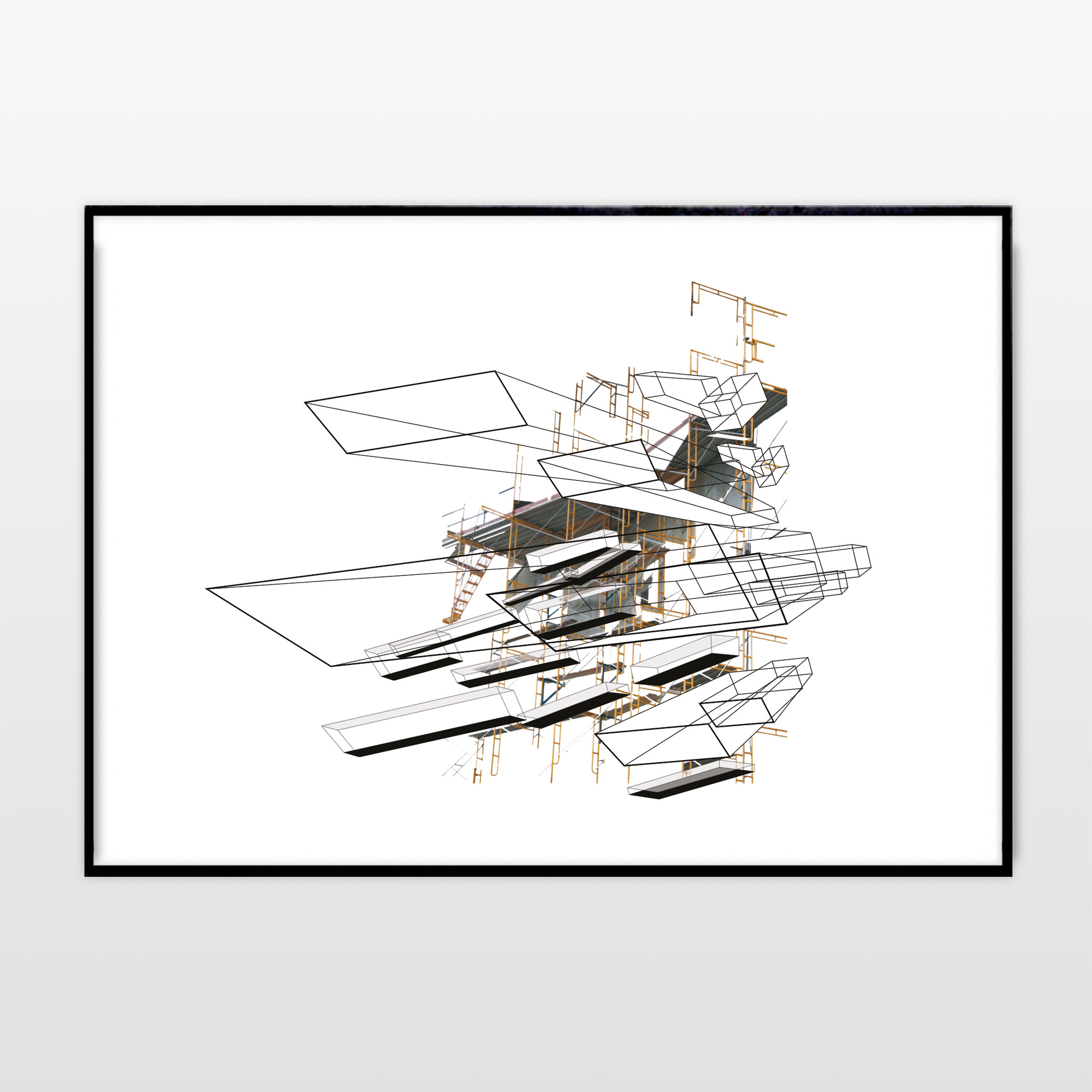 In Between | Plakater-posters-kunsttryk, Fotografier, New-media | Tina Louise Hunderup | Beauton Art Gallery plakater-posters-kunsttryk, fotografier, new-media, abstrakte, geometriske, grafiske, minimalistiske, still-life, arkitektur, mønstre, teknologi, transportmidler, sorte, grå, hvide, blæk, papir, abstrakte-former, arkitektoniske, lyse, samtidskunst, københavn, terninger, dansk, dekorative, design, interiør, bolig-indretning, moderne, moderne-kunst, nordisk, Køb original kunst og kunstplakater. Malerier, tegninger, limited edition kunsttryk & plakater af dygtige kunstnere.