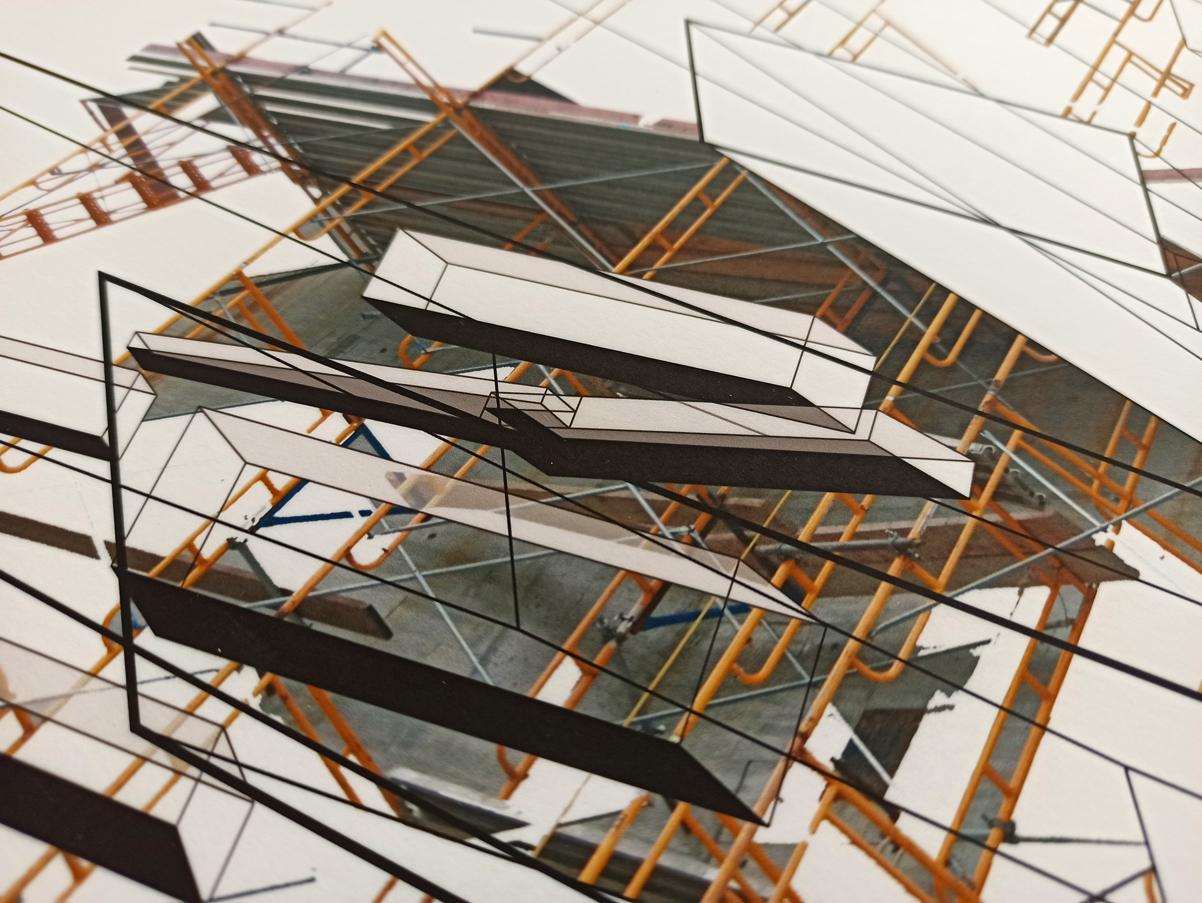 In Between | Plakater-posters-kunsttryk, Fotografier, New-media | Tina Louise Hunderup | Beauton Art Gallery plakater-posters-kunsttryk, fotografier, new-media, abstrakte, geometriske, grafiske, minimalistiske, still-life, arkitektur, mønstre, teknologi, transportmidler, sorte, grå, hvide, blæk, papir, abstrakte-former, arkitektoniske, lyse, samtidskunst, københavn, terninger, dansk, dekorative, design, interiør, bolig-indretning, moderne, moderne-kunst, nordisk, Køb original kunst og kunstplakater. Malerier, tegninger, limited edition kunsttryk & plakater af dygtige kunstnere.