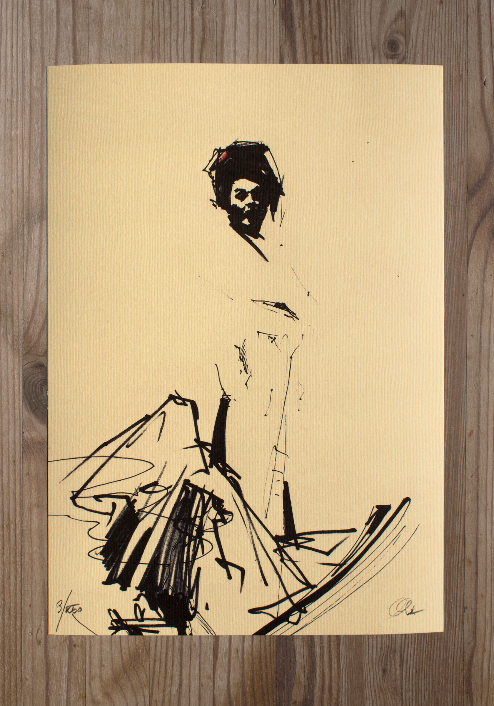 Leder | Plakater-posters-kunsttryk, Giclee-tryk | Ola Juliussen | Limited edition kunsttryk af Ola JuliussenOplag på 250 stk. Signeret og nummeret af kunstneren.High-grade pigmenteret "arkivblæk" på 220 gr./m2 syrefrit Fabriano kunstpapir. | Beauton Art Gallery plakater-posters-kunsttryk, giclee-tryk, æstetiske, figurative, grafiske, portræt, kroppe, bevægelse, mennesker, beige, sorte, røde, blæk, papir, abstrakte-former, smukke, samtidskunst, dansk, dekorative, design, kvindelig, interiør, bolig-indretning, moderne, moderne-kunst, nordisk, plakater, skandinavisk, kvinder, Køb original kunst og kunstplakater. Malerier, tegninger, limited edition kunsttryk & plakater af dygtige kunstnere.