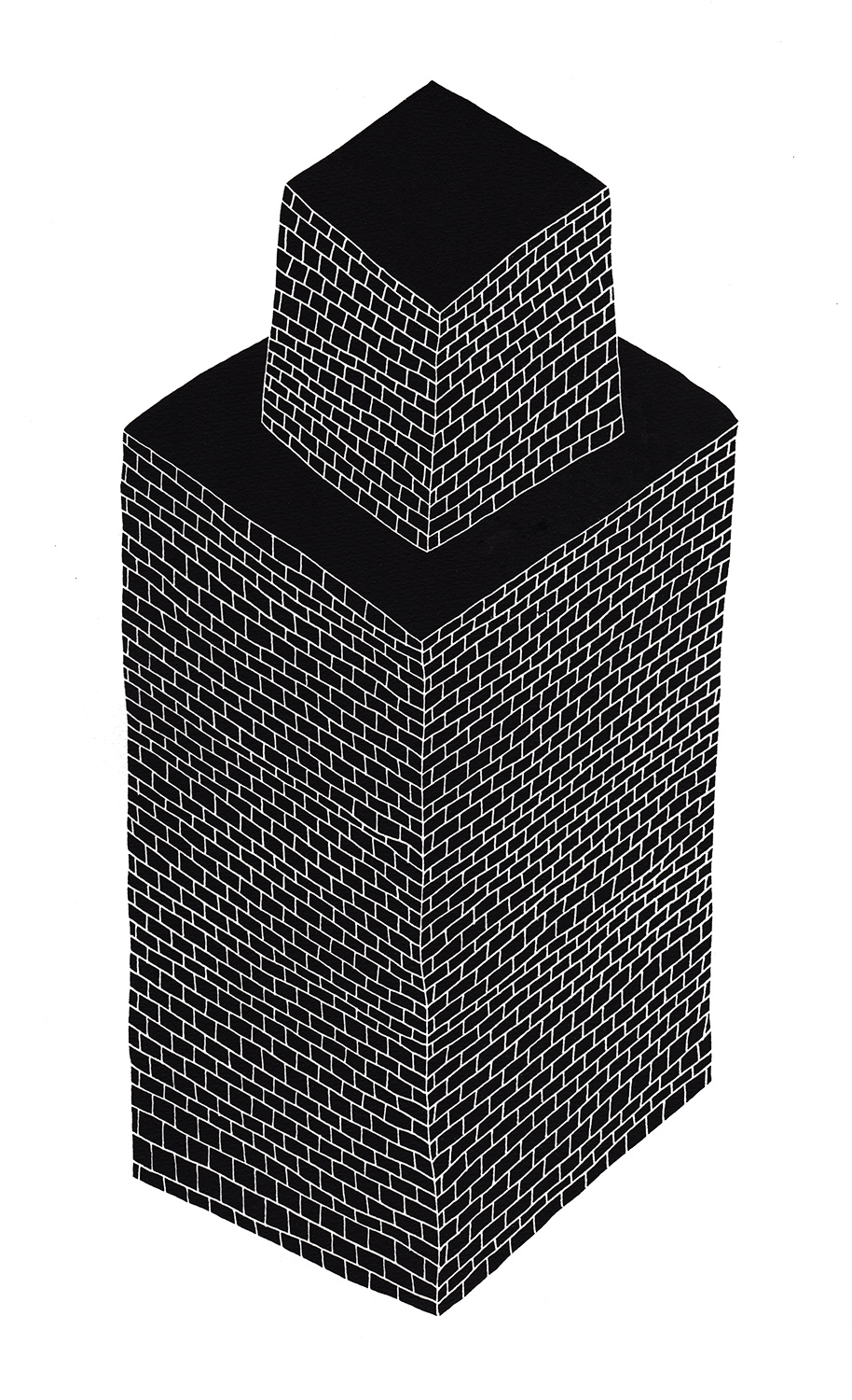 BLACK BRICKS | Plakater-posters-kunsttryk, Silketryk | My Buemann | Beauton Art Gallery plakater-posters-kunsttryk, silketryk, geometriske, grafiske, illustrative, pop, arkitektur, mønstre, sorte, hvide, papir, abstrakte-former, arkitektoniske, street-art, Køb original kunst og kunstplakater. Malerier, tegninger, limited edition kunsttryk & plakater af dygtige kunstnere.