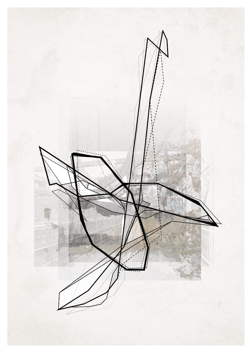 Bridges | Plakater-posters-kunsttryk, Fotografier, Collager, New-media | Tina Louise Hunderup | Beauton Art Gallery plakater-posters-kunsttryk, fotografier, collager, new-media, abstrakte, geometriske, grafiske, monokrome, arkitektur, brune, grå, blæk, papir, abstrakte-former, arkitektoniske, sort-hvide, bygninger, byer, københavn, dansk, dekorative, design, interiør, bolig-indretning, moderne, moderne-kunst, naturlig, nordisk, skandinavisk, Køb original kunst og kunstplakater. Malerier, tegninger, limited edition kunsttryk & plakater af dygtige kunstnere.