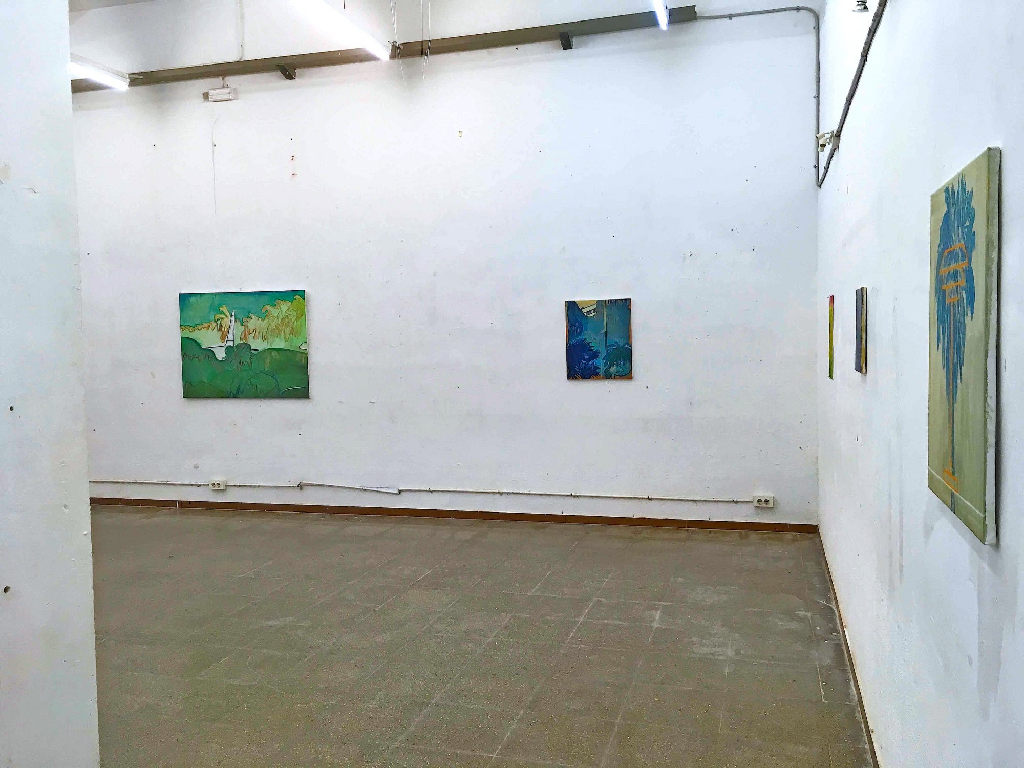 I am the palm | Malerier | Rafael Guerrero Céspedes | Beauton Art Gallery malerier, æstetiske, farverige, ekspressionistiske, geometriske, landskab, arkitektur, botanik, natur, blå, orange,  bomuldslærred, olie, bygninger, dansk, dekorative, design, ekspressionisme, interiør, bolig-indretning, moderne, moderne-kunst, planter, hav, træer, levende, Køb original kunst og kunstplakater. Malerier, tegninger, limited edition kunsttryk & plakater af dygtige kunstnere.