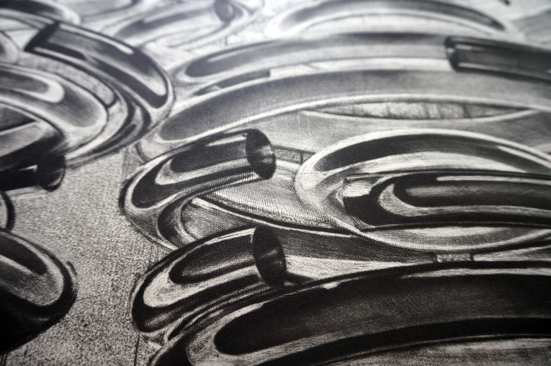 Perpetuum mobile: XCVII | Kunsttryk, Engraveringer | Tomasz Winiarski | Beauton Art Gallery kunsttryk, engraveringer, abstrakte, geometriske, grafiske, monokrome, arkitektur, bevægelse, mønstre, teknologi, sorte, hvide, blæk, papir, abstrakte-former, arkitektoniske, smukke, samtidskunst, dansk, dekorative, design, interiør, bolig-indretning, moderne, moderne-kunst, nordisk, skandinavisk, Køb original kunst og kunstplakater. Malerier, tegninger, limited edition kunsttryk & plakater af dygtige kunstnere.