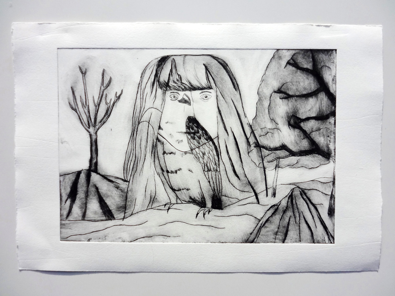 Etching Morph | Kunsttryk, Engraveringer | Emilie Aastrup | Beauton Art Gallery kunsttryk, engraveringer, dyr, grafiske, landskab, surrealistiske, natur, sorte, grå, hvide, blæk, papir, dekorative, interiør, bolig-indretning, sceneri, vilde-dyr, Køb original kunst og kunstplakater. Malerier, tegninger, limited edition kunsttryk & plakater af dygtige kunstnere.