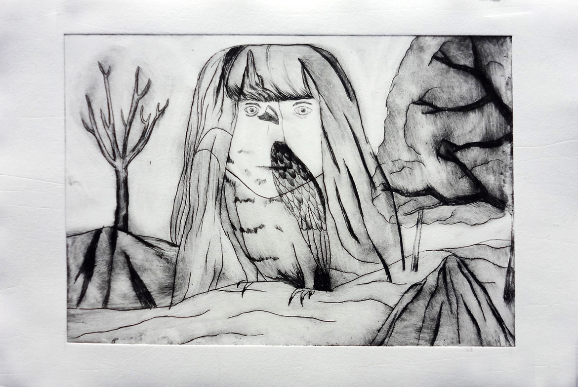 Etching Morph | Kunsttryk, Engraveringer | Emilie Aastrup | Beauton Art Gallery kunsttryk, engraveringer, dyr, grafiske, landskab, surrealistiske, natur, sorte, grå, hvide, blæk, papir, dekorative, interiør, bolig-indretning, sceneri, vilde-dyr, Køb original kunst og kunstplakater. Malerier, tegninger, limited edition kunsttryk & plakater af dygtige kunstnere.