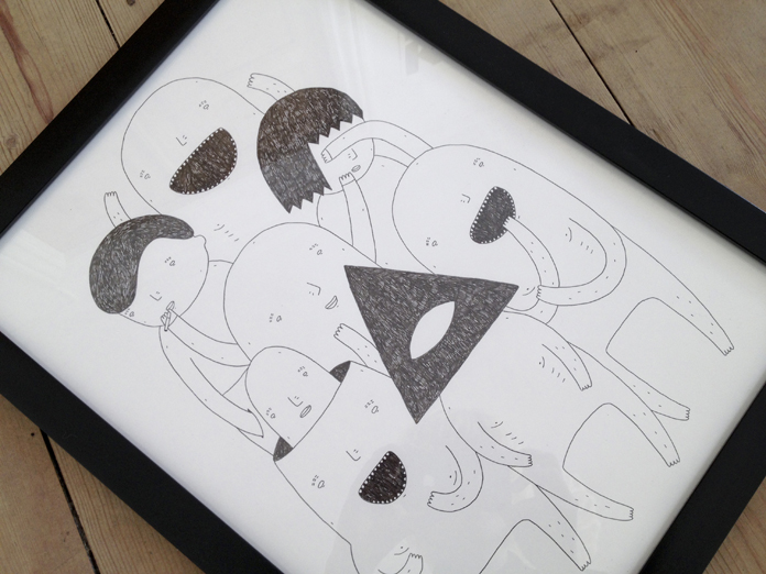 Random People V | Tegninger | My Buemann | Beauton Art Gallery tegninger, børnevenlige, figurative, grafiske, illustrative, pop, tegneserier, humor, stemninger, sorte, hvide, blæk, papir, sjove, københavn, dansk, dekorative, design, interiør, bolig-indretning, nordisk, skandinavisk, street-art, Køb original kunst og kunstplakater. Malerier, tegninger, limited edition kunsttryk & plakater af dygtige kunstnere.