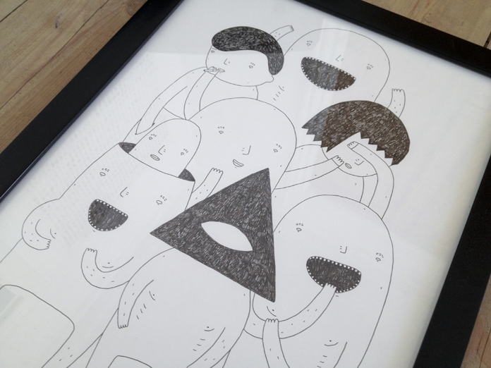 Random People V | Tegninger | My Buemann | Beauton Art Gallery tegninger, børnevenlige, figurative, grafiske, illustrative, pop, tegneserier, humor, stemninger, sorte, hvide, blæk, papir, sjove, københavn, dansk, dekorative, design, interiør, bolig-indretning, nordisk, skandinavisk, street-art, Køb original kunst og kunstplakater. Malerier, tegninger, limited edition kunsttryk & plakater af dygtige kunstnere.