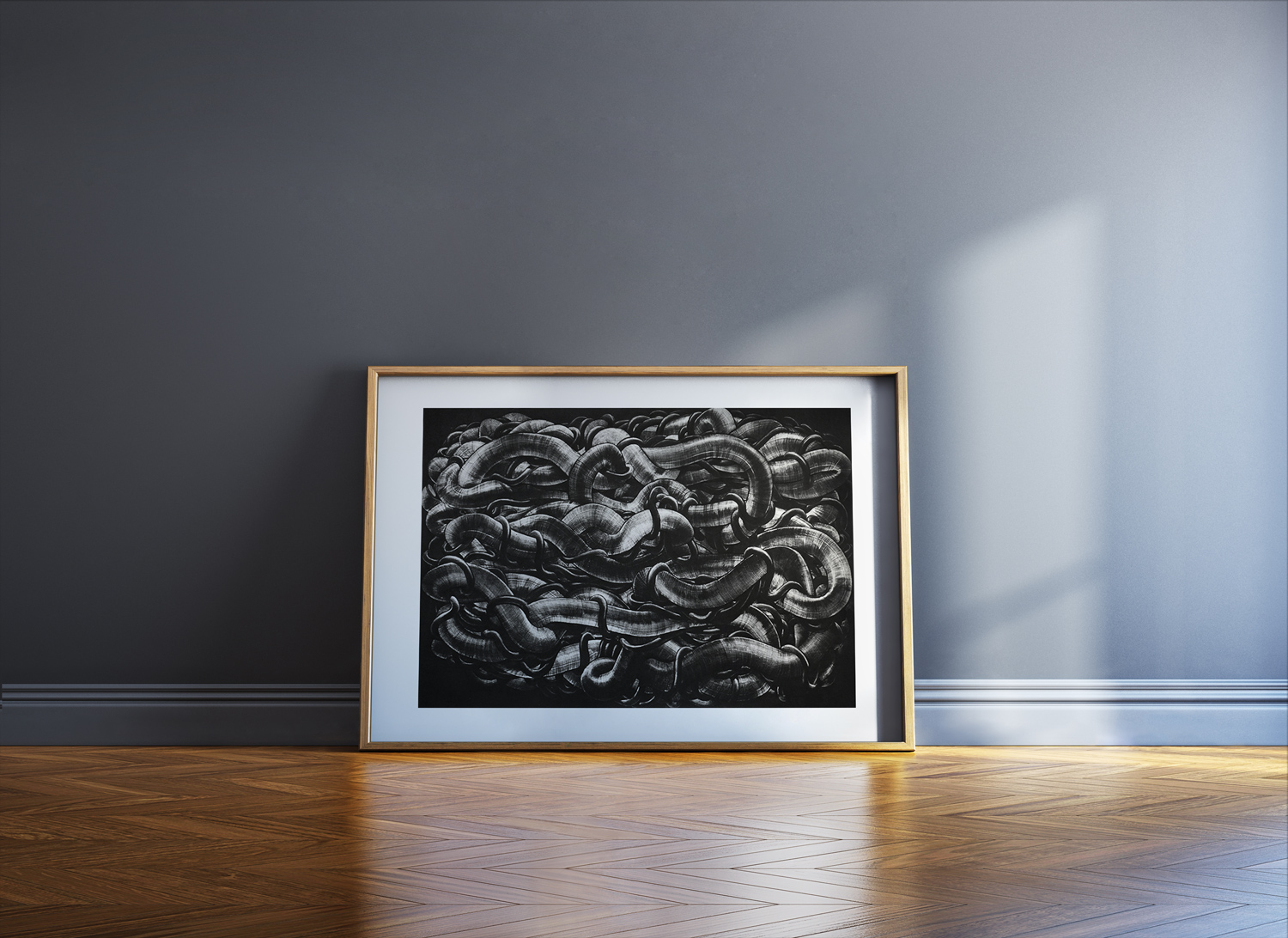 kunsttryk, engraveringer, abstrakte, æstetiske, monokrome, bevægelse, mønstre, sorte, grå, hvide, blæk, papir, abstrakte-former, efterår, dansk, dekorative, design, interiør, bolig-indretning, nordisk, skandinavisk, Køb original kunst og kunstplakater. Malerier, tegninger, limited edition kunsttryk & plakater af dygtige kunstnere.