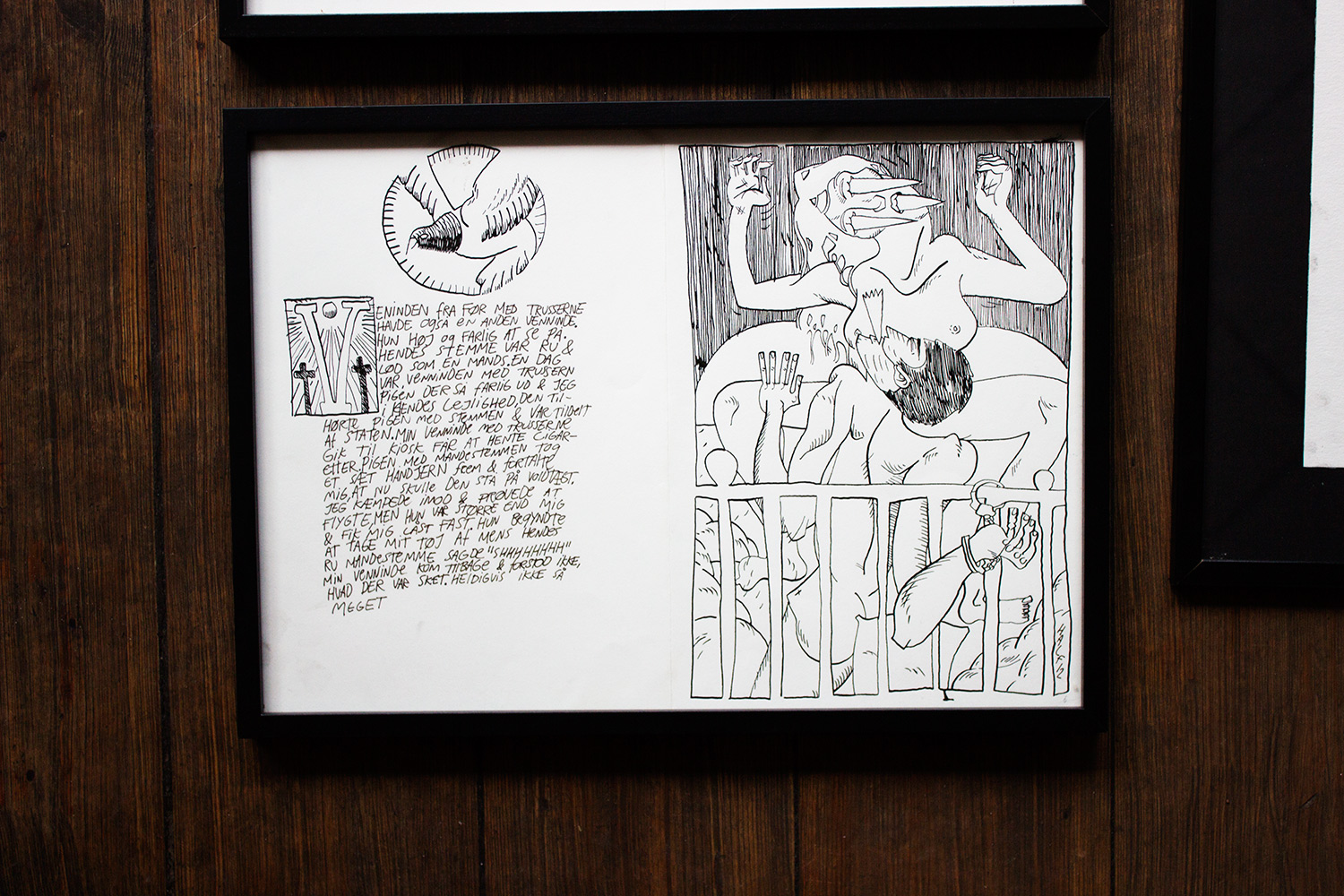 Låsesmedsfilerne XVII | Tegninger | Halfdan Pisket | Beauton Art Gallery tegninger, grafiske, illustrative, monokrome, portræt, kroppe, tegneserier, seksualitet, sorte, hvide, artliner, papir, tusch, erotiske, mænd, nøgen, seksuel, Køb original kunst og kunstplakater. Malerier, tegninger, limited edition kunsttryk & plakater af dygtige kunstnere.