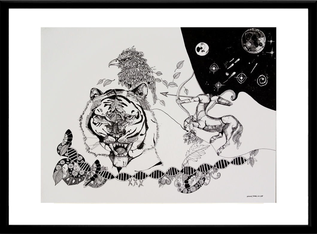 illustrationer. Udtryksfuldt moderne kunst. dyr. talentfulde kunstnere, online kunstgalleri.