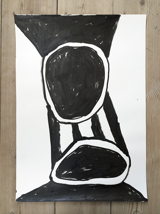 Things i see when I close my eyes #7 - 30 x 42 cm.  En original kunst illustration af kunstner My Buemann. illustrationen er ikke indrammet. stærke og udtryksfulde kunst illustrationer og tegninger, dygtig dansk illustrator, tegner