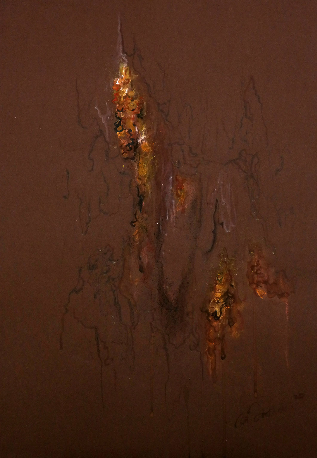 Wound IV | Tegninger, Gouache-malerier, Akvarel-malerier | Zuzanna Sitarska | Beauton Art Gallery tegninger, gouache-malerier, akvarel-malerier, abstrakte, æstetiske, illustrative, botanik, mennesker, sorte, brune, gule, gouache, blæk, papir, akvarel, smukke, dekorative, design, blomster, interiør, bolig-indretning, moderne, moderne-kunst, planter, Køb original kunst og kunstplakater. Malerier, tegninger, limited edition kunsttryk & plakater af dygtige kunstnere.
