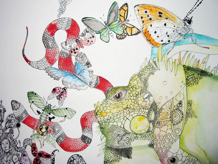 illustrationer. Udtryksfuldt moderne kunst. dyr. talentfulde kunstnere, online kunstgalleri.