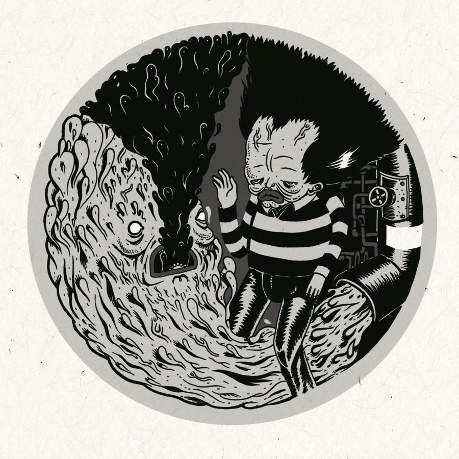 Pipe Dreams - 30 x 30. En original illustration / tegning af Patrick Ringsborg. saatchi online gallery, artrebels galleri, illustrationer tegninger, talentfulde kunstnere, online gallerier, originaler, moth band musik, vulgære, dystre