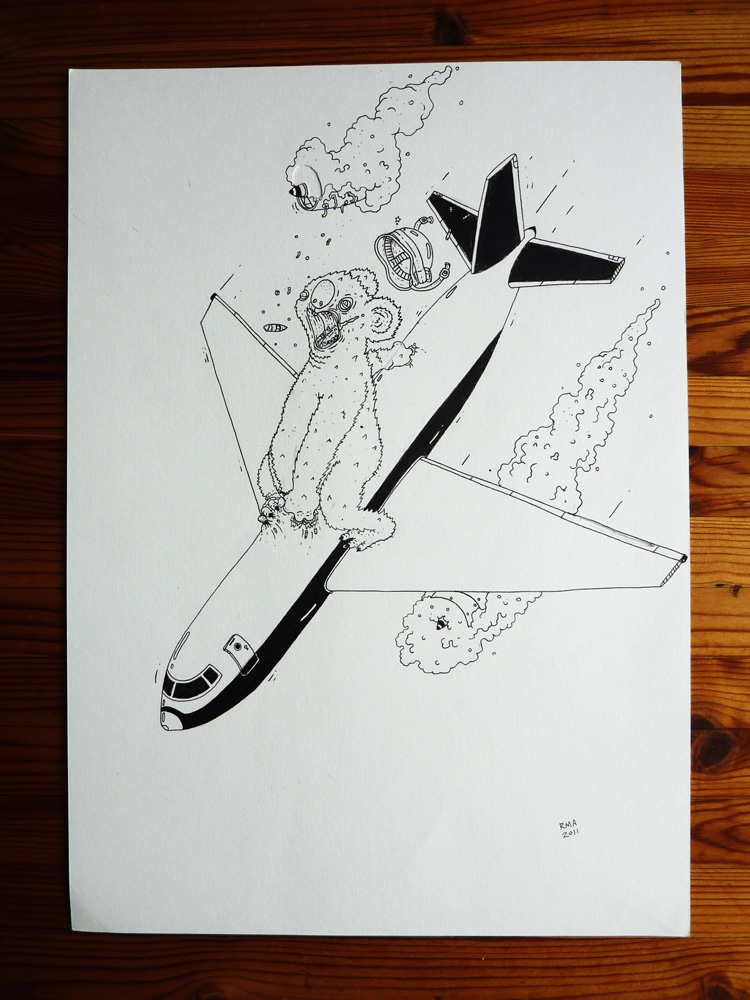 fly, koala bjørn, illustrationer og tegninger, kunst, kunstgalleri, galleri, sjov tegning, street art, pop kultur, inspiration,