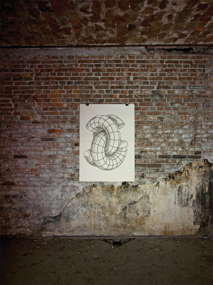 Figurations IX beige - 140 x 100 cm. Limited edition linocut print af Marta Banaszak FIGURATIONS IX linocut_artistic photography