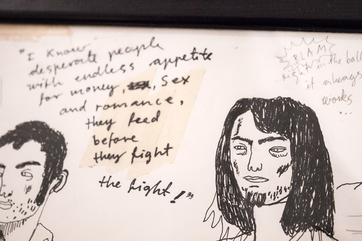Faces & Quotes Lou Barlow – 21 x 29,7 cm. - Louise Bech Pedersen stærke og udtryksfulde kunst illustrationer, dygtig dansk illustrator