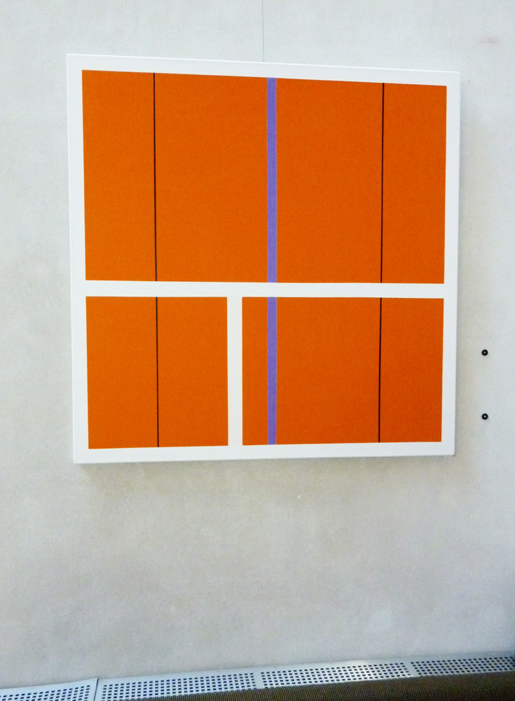 bedste kunst online, æstetisk minimalistisk maleri, enkelt, stilrent, linjer, orange, lilla, grafisk, design