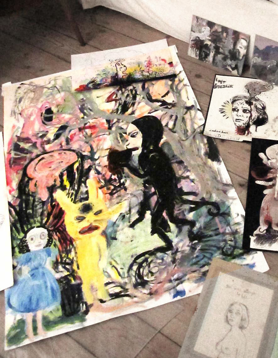 Kunst online gallerier, Store flotte abstrakte malerier med dyr, gaveide, gave, boligindretning, dygtige kunstnere