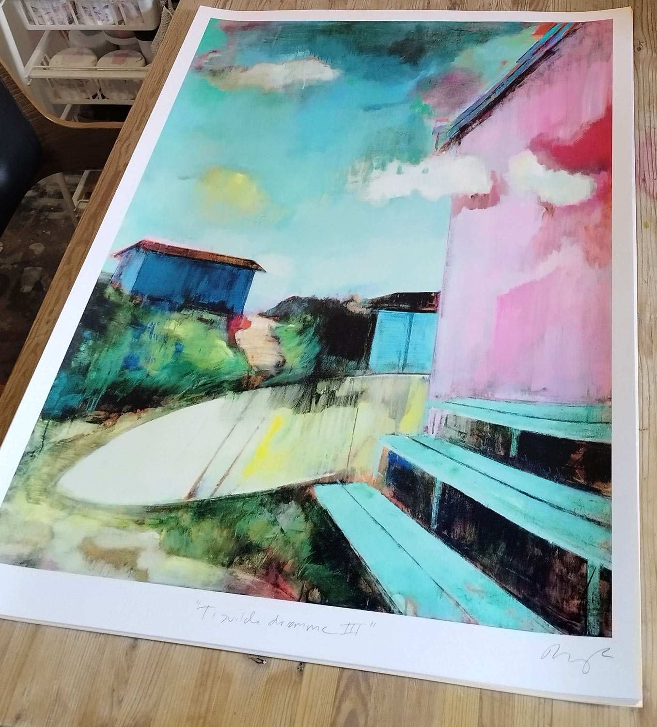 malerier, farverige, figurative, grafiske, landskab, pop, botanik, natur, havet, himmel, blå, pink, turkise, gule, blæk, papir, strand, samtidskunst, dansk, dekorative, design, interiør, bolig-indretning, moderne, moderne-kunst, nordisk, flotte, skandinavisk, sommer, sol, vand, Køb original kunst og kunstplakater. Malerier, tegninger, limited edition kunsttryk & plakater af dygtige kunstnere.