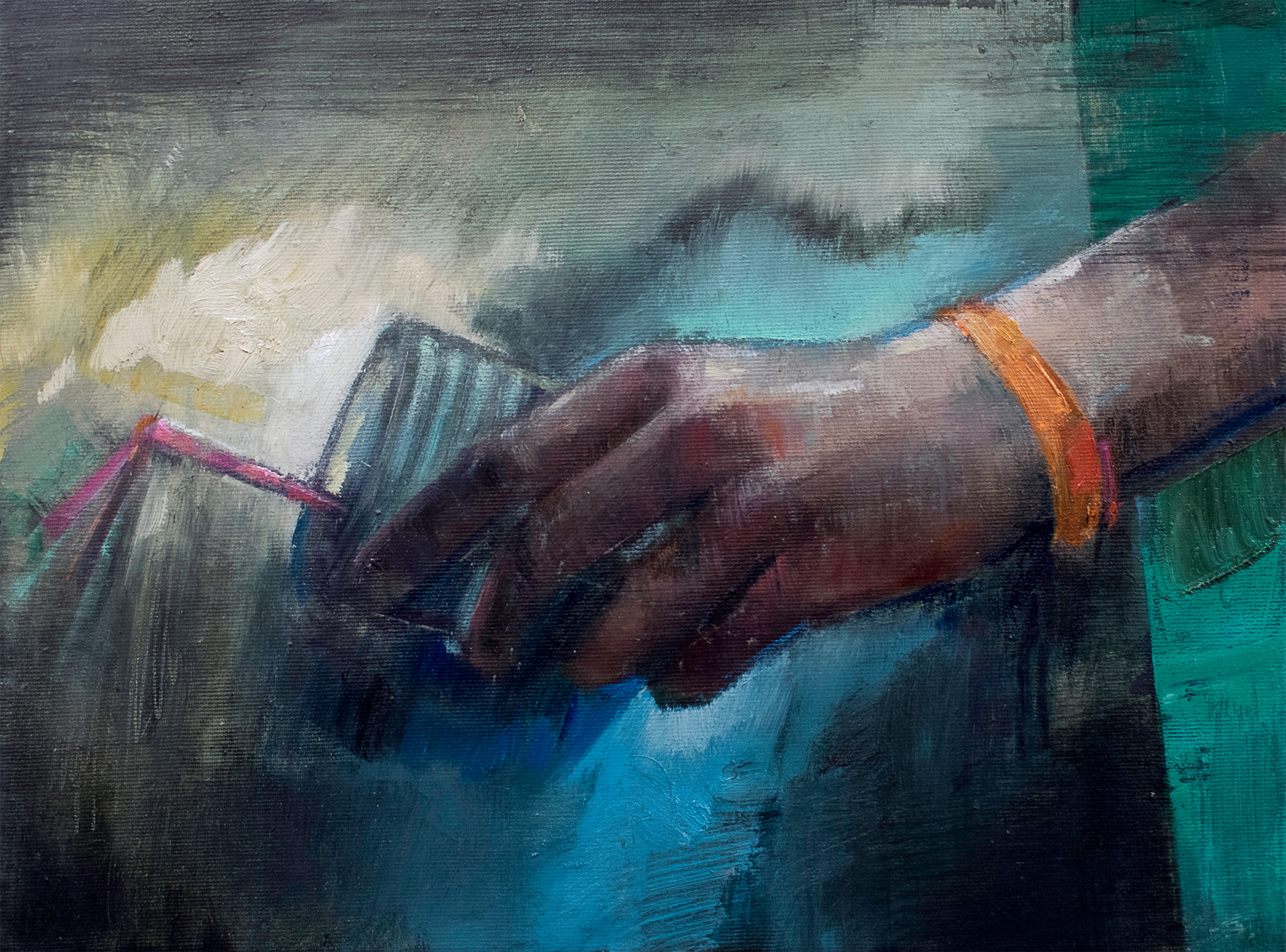 All inclusive I | Malerier | Marck Fink | Beauton Art Gallery malerier, farverige, ekspressionistiske, figurative, grafiske, hverdagsliv, mennesker, beige, blå, grønne, orange, akryl, kul,  bomuldslærred, olie, samtidskunst, københavn, dansk, drinks, ekspressionisme, interiør, bolig-indretning, moderne-kunst, nordisk, udendørs, skandinavisk, sommer, sol, symbolsk, rejse, Køb original kunst og kunstplakater. Malerier, tegninger, limited edition kunsttryk & plakater af dygtige kunstnere.