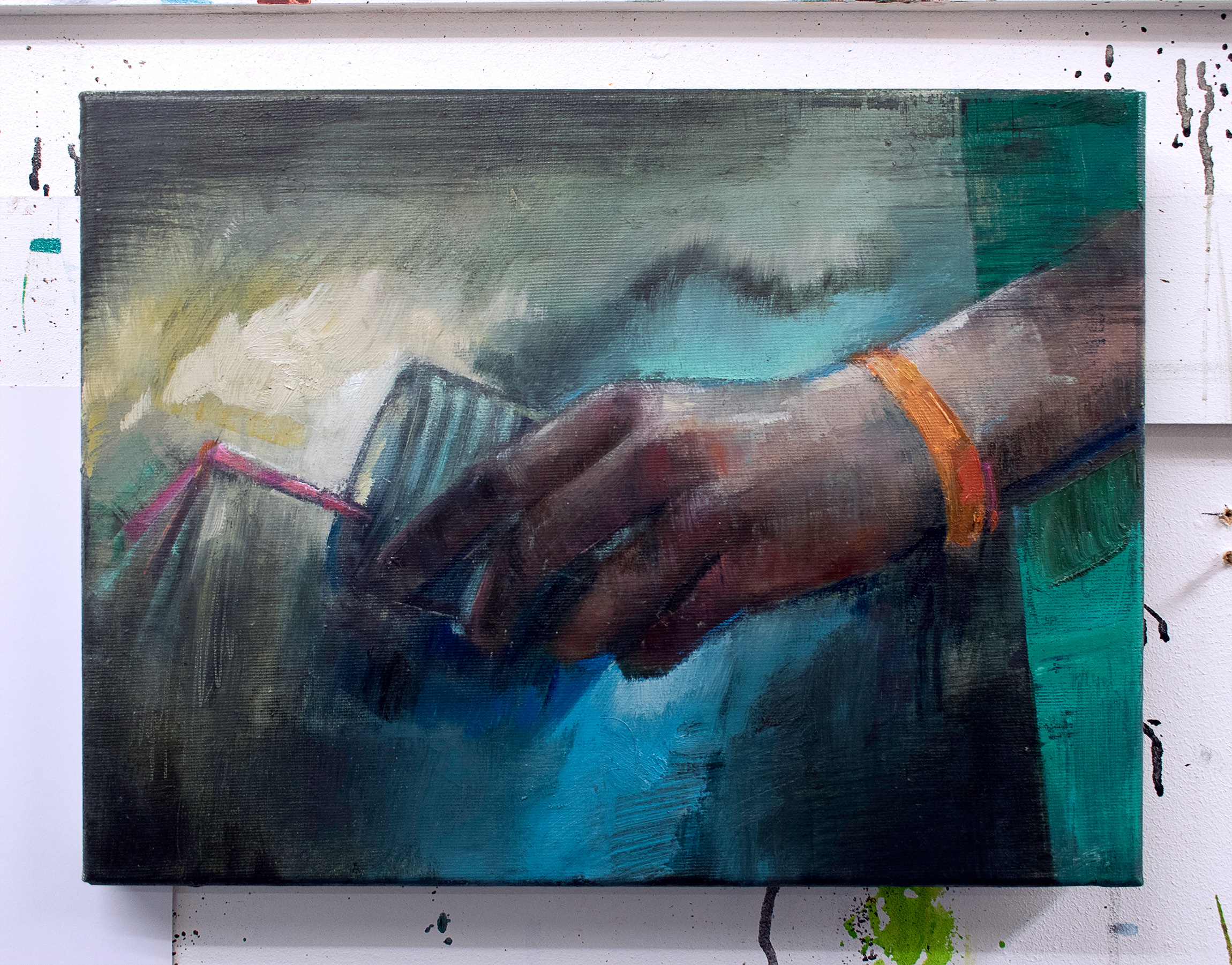 All inclusive I | Malerier | Marck Fink | Beauton Art Gallery malerier, farverige, ekspressionistiske, figurative, grafiske, hverdagsliv, mennesker, beige, blå, grønne, orange, akryl, kul,  bomuldslærred, olie, samtidskunst, københavn, dansk, drinks, ekspressionisme, interiør, bolig-indretning, moderne-kunst, nordisk, udendørs, skandinavisk, sommer, sol, symbolsk, rejse, Køb original kunst og kunstplakater. Malerier, tegninger, limited edition kunsttryk & plakater af dygtige kunstnere.