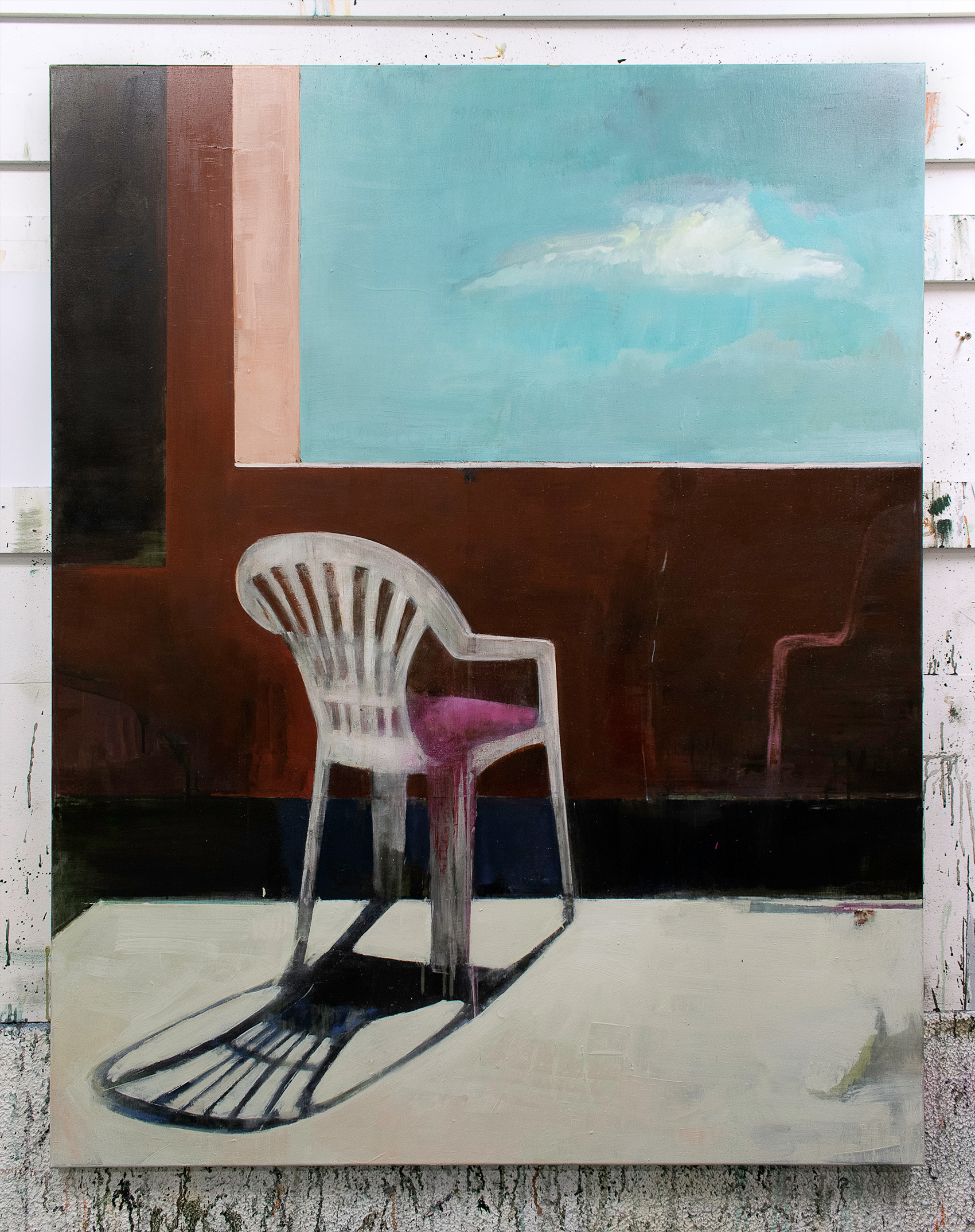 Uden titel | Malerier | Marck Fink | Beauton Art Gallery malerier, ekspressionistiske, figurative, grafiske, surrealistiske, hverdagsliv, stemninger, himmel, beige, blå, brune, pink, akryl, kul,  bomuldslærred, olie, spraymaling, arkitektoniske, samtidskunst, københavn, dag, ekspressionisme, ikoner, moderne-kunst, nordisk, skandinavisk, sommer, sol, symbolsk, rejse, Køb original kunst og kunstplakater. Malerier, tegninger, limited edition kunsttryk & plakater af dygtige kunstnere.